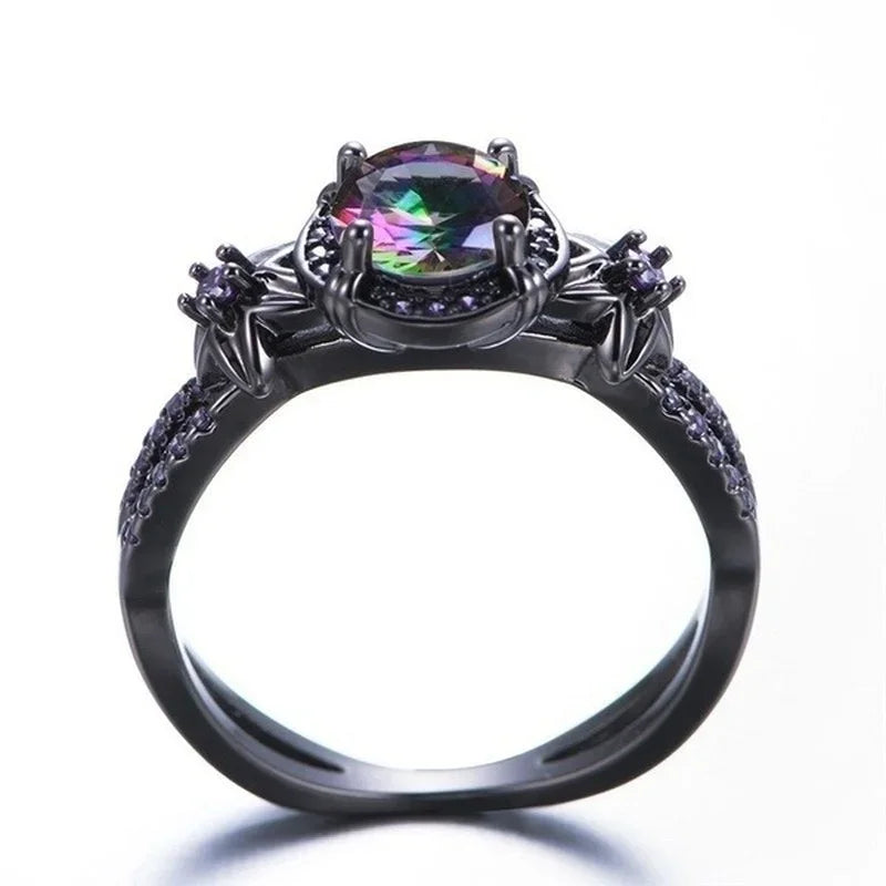 BAGUE-VINTAGE-AMÉTHYSTE-NOIR-ZIRCON