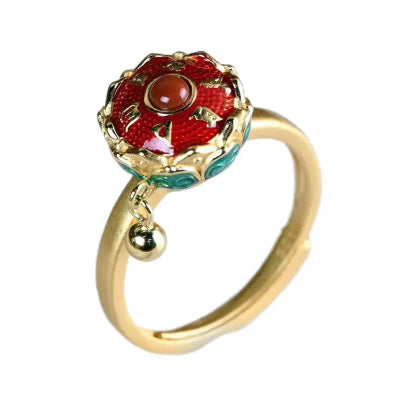 bague-anti-stress-tibétaine-rouge