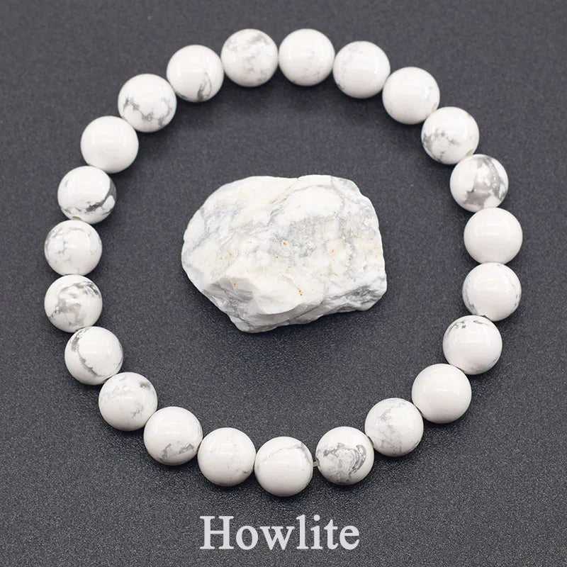 Bracelet en Perles - NaturalStoneBracelet™ - Howlite