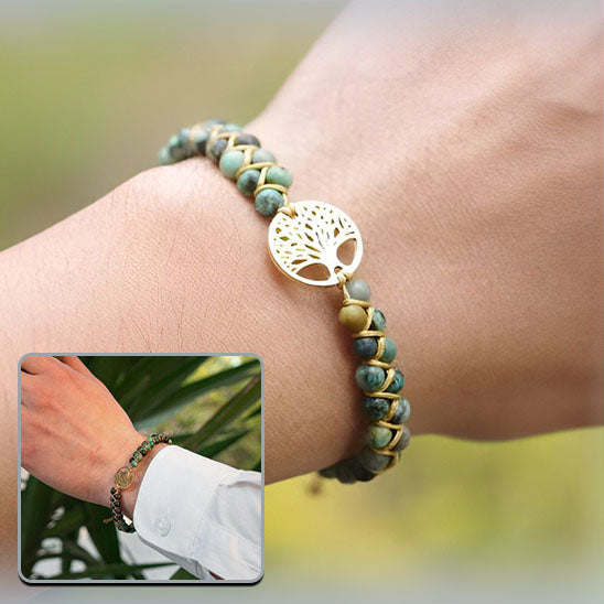 Bracelet  Arbre De Vie - Perle Africaine