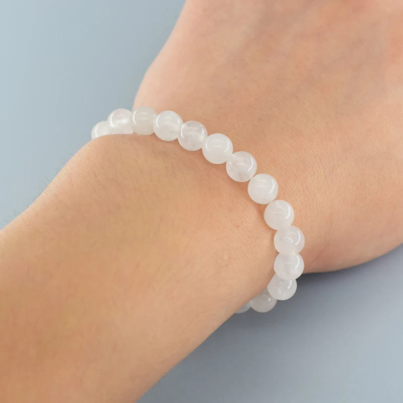 Bracelet en Perles - NaturalStoneBracelet™ - Jade Blanc