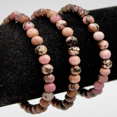 Bracelet en Perles - NaturalStoneBracelet™ - Rhodonite