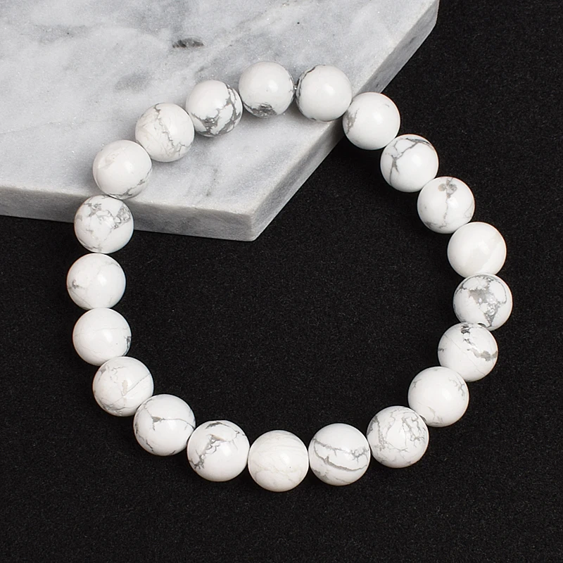 Bracelet en Perles - NaturalStoneBracelet™ - Howlite