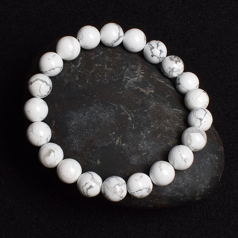 Bracelet en Perles - NaturalStoneBracelet™ - Howlite