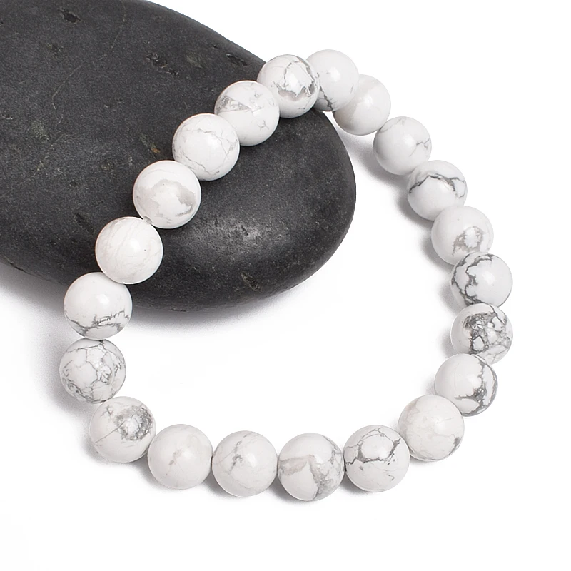 Bracelet en Perles - NaturalStoneBracelet™ - Howlite