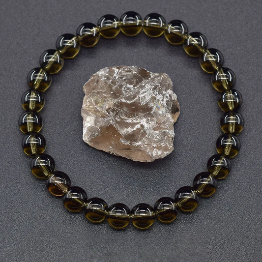 Bracelet en Perles - NaturalStoneBracelet™ - Cristal de thé