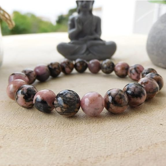 Bracelet en Perles - NaturalStoneBracelet™ - Rhodonite