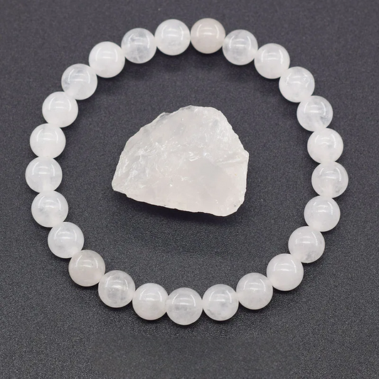 Bracelet en Perles - NaturalStoneBracelet™ - Jade Blanc